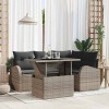 VidaXL Set de canapele pentru grădină 5 pcs Gri 100 x 55 x 73 cm