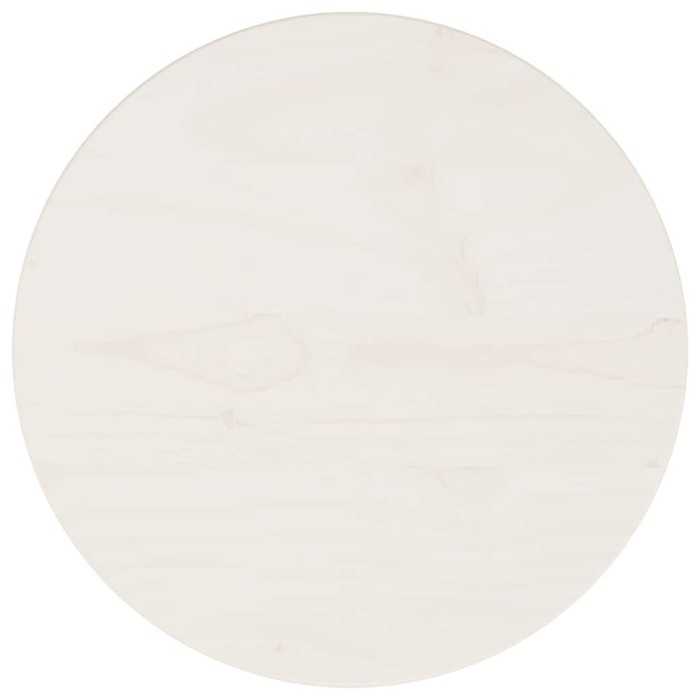Blat de masa rotund, alb, &Oslash;30x3 cm, lemn masiv de pin