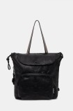 Desigual rucsac ALL MICKEY KRAPINA femei, culoarea negru, mare, neted, 24WAKP01