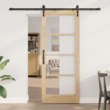 Ușă glisantă vidaXL cu feronerie 83x202 cm din lemn solid de pin