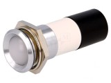 Lampă de control LED albă 230V 22mm IP67