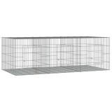 Cumpara ieftin Cusca pentru iepuri, 3 panouri, 163x79x54 cm, fier galvanizat