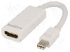 Cablu {{Tip cablu de conectare}}, HDMI soclu, mini DisplayPort mufa, 0.15m, {{Culoare izola&amp;#355;ie}}, ASSMANN - AK-340404-001-W