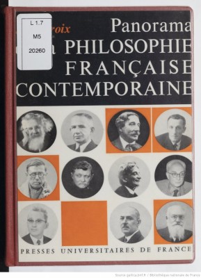 Panorama de la philosophie francaise contemporaine / Jean Lacroix foto