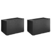 Set 2 Huse Balansoar vidaXL 215x150x130/150 cm, Polietilena, Negru, Impermeabile, Protectie UV, Cu Fermoare si Ocheti