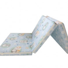 Saltea Pliabila copii MyKids Spuma Poliuretanica (Burete) Baby Teddy Blue GreatGoods Plaything