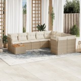 Gossi set canapele de gradina cu perne, 10 piese, bej, poliratan