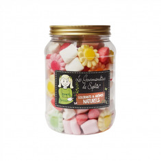 Borcan bezele - Les Bocaux Fleurs, fraises & coeurs guimauve, 465g | Les Gourmandises de Sophie