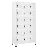 Dulap vestiar cu 18 compartimente, 90x40x180 cm, metal