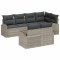 vidaXL Set de canapele pentru grădină 7 pcs Gri deschis Rattan poli 3354751