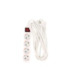 Prelungitor 4 prize 5m cu intrerupator alb cablu 3xG1.5mmp Well