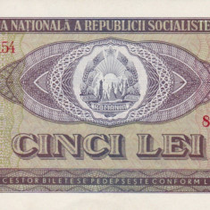 ROMANIA RSR 5 lei 1966 aUNC+