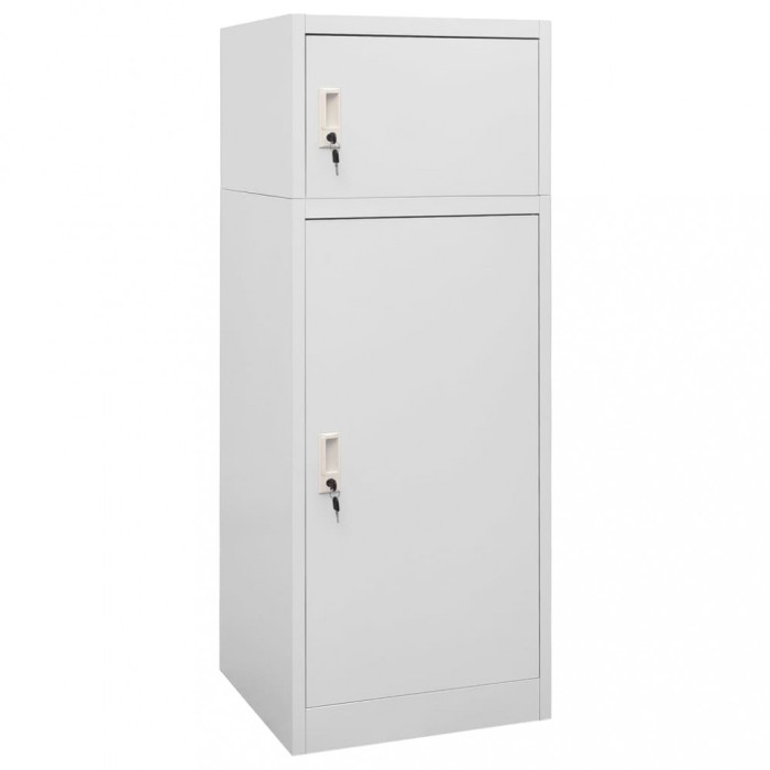 Gossi dulap pentru sa, gri deschis, 53x53x140 cm, otel