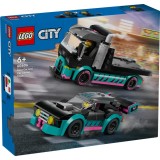 LEGO&reg; City - Masina de curse si camion transportator de masini (60406)