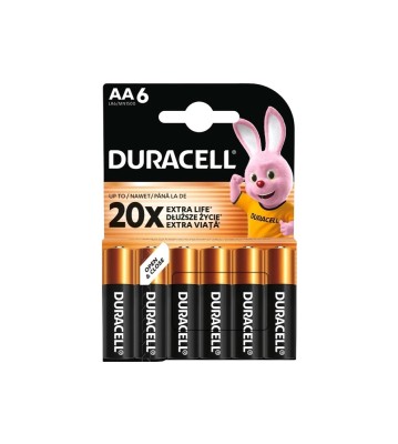Set 6 baterii alcaline Duracell Basic Duralock LR6 AA foto