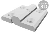 Balama Dreaptă Tehnopolimer 60x60mm &Oslash;6mm