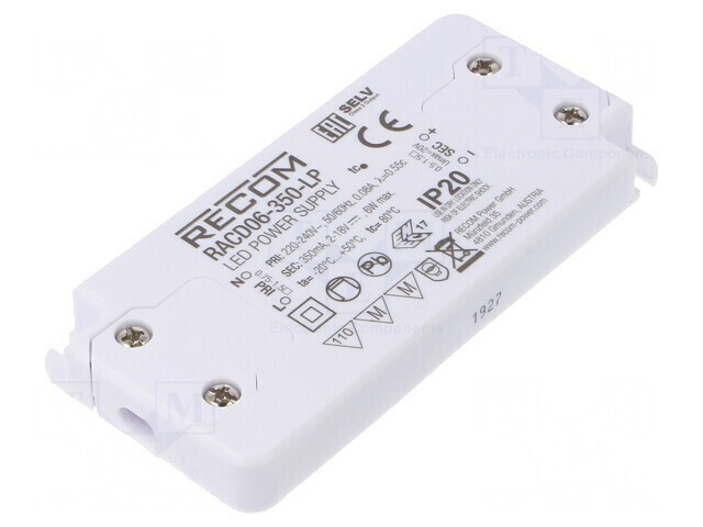 Alimentator LED 6W 2-18VDC 350mA IP20