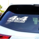 Sticker autoadeziv pentru vehicule Off Road, model &quot;4x4 Off Road&quot;, dimensiune 29 x 11 cm, culoare Alba, AVEX