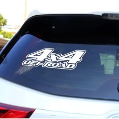 Sticker autoadeziv pentru vehicule Off Road, model &amp;quot;4x4 Off Road&amp;quot;, dimensiune 29 x 11 cm, culoare Alba foto