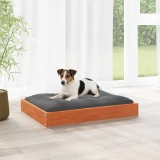 vidaXL Pat pentru c&acirc;ini Maroniu cerat 72 x 54 x 9 cm Lemn de pin masiv 867643
