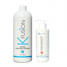 Kit Tratament cu keratina K Fusion 1000ml+sampon clarifiant Ihair Keratin 250ml