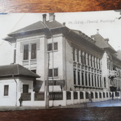 Carte postala Galati, Caminul Municipal, 1920, necirculata