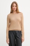 United Colors of Benetton pulover din amestec de mătase femei, culoarea bej, light, 1ZRED10CP