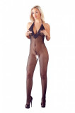 Catsuit Decupat Tip Plasa, Negru, S-L