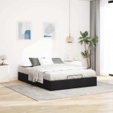 VidaXL Cadru pat otoman fără saltea Negru 140x200 cm țesătură