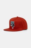 Puma șapcă de baseball din bumbac culoarea rosu, cu imprimeu, 25704