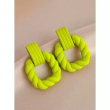 Cumpara ieftin Cercei de vara geometrici, verde neon - 46666
