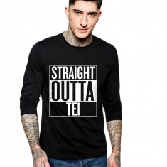 Bluza barbati neagra - Straight Outta Tei - M