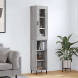 VidaXL Dulap &icirc;nalt, gri sonoma, 34,5x34x180 cm, lemn prelucrat
