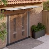 VidaXL Copertină de ușă, negru și transparent 297,5x90 cm policarbonat 153687