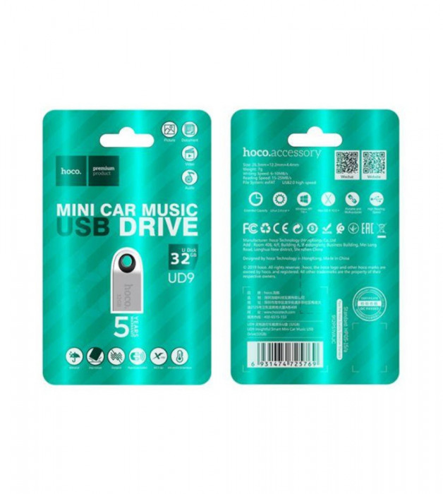 HOCO UD9 flash USB Mini Premium Stick unitate de memorie-Capacitate 32GB