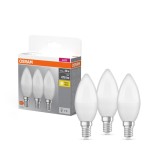Bec LED Osram lumanare B40 E14 4.9W 470lm lumina calda 2700 K - 3 buc