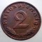 2.620 GERMANIA 2 REICHSPFENNIG 1938 E XF