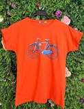 Cumpara ieftin Tricou Orange din Bumbac cu Imprimeu Funny