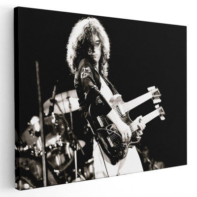 Tablou afis Led Zeppelin trupa rock 2304 Tablou canvas pe panza CU RAMA 70x100 cm foto
