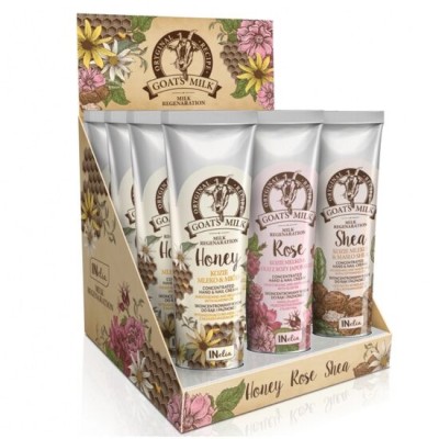 Set 12 bucati Crema pentru maini si unghii concentrata, cu lapte de capra, set mixt de 12 bucati, 100ml foto