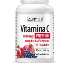 Vitamina C Premium 1000mg cu Rodie si Bioflavonoide cu Resveratrol 60cps Zenyth