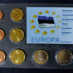 Euro set - Estonia 2011 de la 1 cent la 2 euro, 8 monede