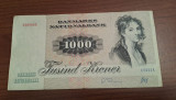 DANEMARCA == BANCNOTA 1000 KOROANE 1972