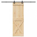 Ușă glisantă cu set de feronerie 70x210 cm, lemn masiv de pin