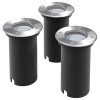 VidaXL Corpuri de iluminat LED pentru sol, exterior, rotunde, 3 buc. 42412