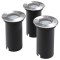 vidaXL Corpuri de iluminat LED pentru sol, exterior, rotunde, 3 buc. 42412