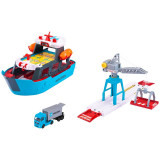 Cumpara ieftin Set Majorette Creatix Logistic Freight Ship cu nava, camion si macara