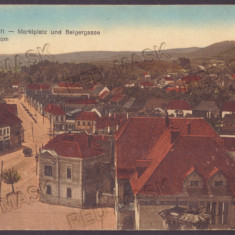 1839 - CODLEA, Brasov, Market, Romania - old postcard - used - 1918
