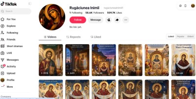 Vand cont de tik tok foto