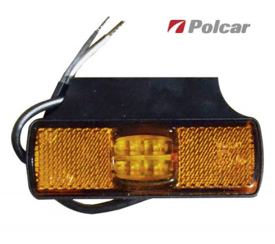 Lampa gabarit auto BestAutoVest 12/24V dreptunghiulara orange cu leduri, 97x30x12mm , 1 buc. Kft Auto foto